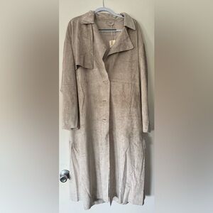 Blank NYC Free people Vegan Suede Trench Coat